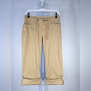 The North Face Women’s Khaki Drawstring Pants Roll Tab Hem Size 4